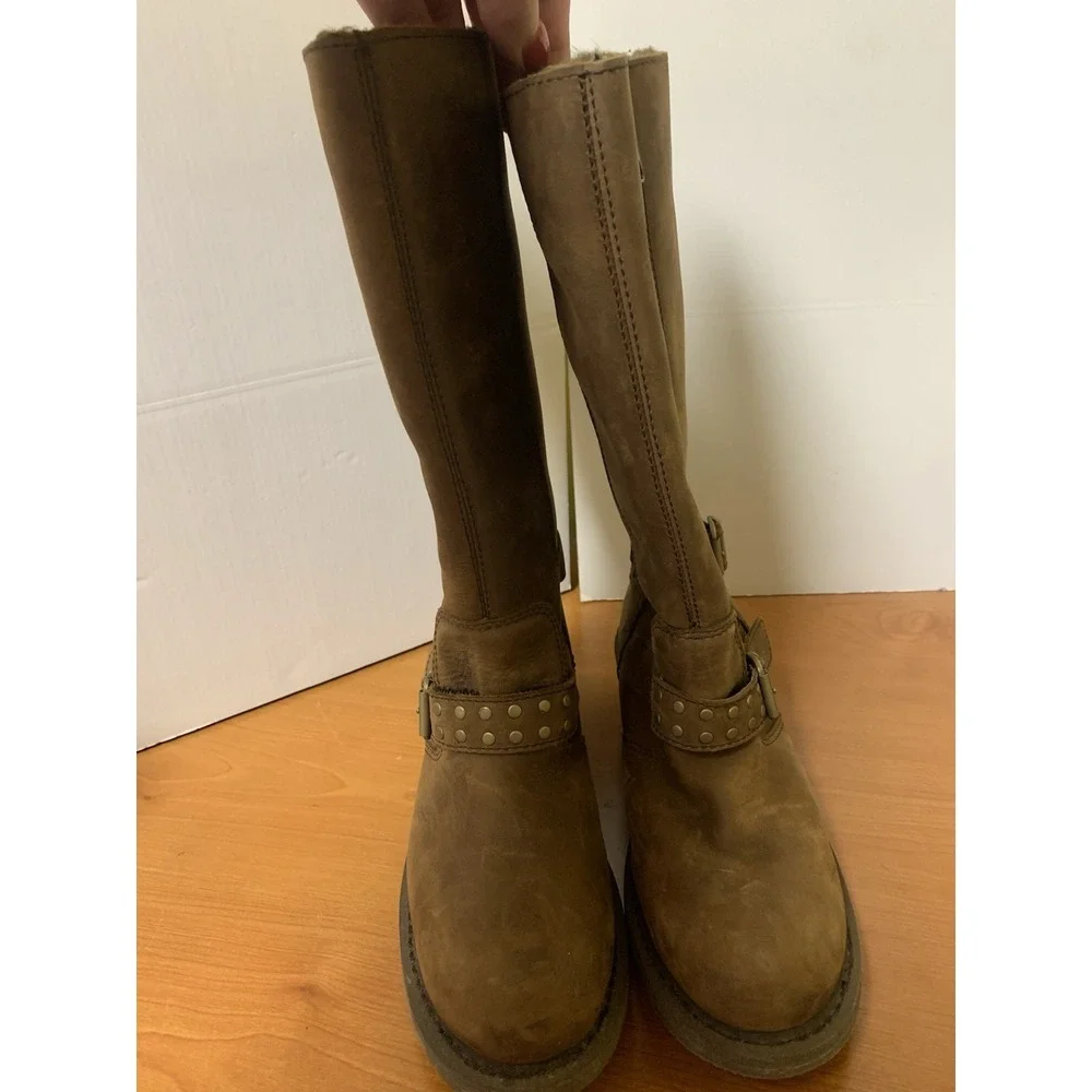 Caterpillar Florencia Waterproof Harness Boot W/ Faux Fur Lining Women's 8